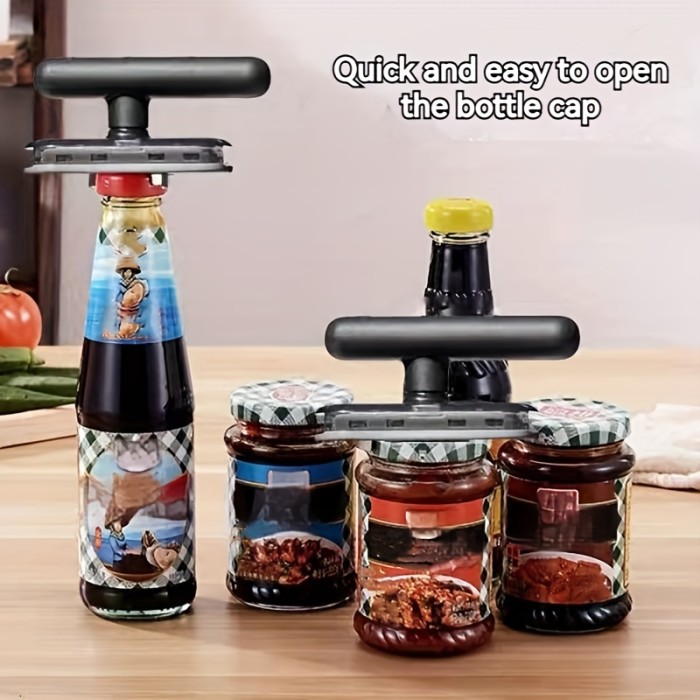 1pc Versatile Jar & Bottle Opener - Adjustable, Easy-Grip, Multifunctional Kitchen Tool - Essential Manual Can Opener for Effortless Access - Perfect for Parties & Daily Use