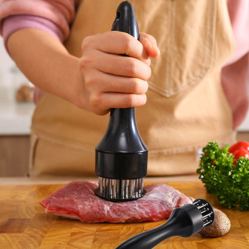 1pc Stainless Steel Meat Tenderizer Tool - Heavy-Duty Needle Design for Effortless Tenderizing - Dual-Sided Hammer for Perfect Results - Durable Kitchen Gadgets, Ideal for BBQ Lovers and Home Chefs