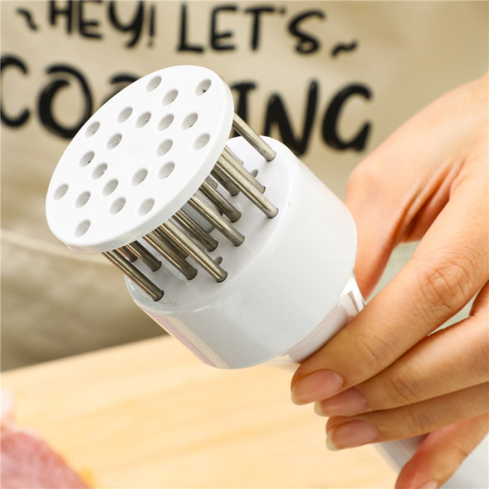 1pc Stainless Steel Meat Tenderizer Tool - Heavy-Duty Needle Design for Effortless Tenderizing - Dual-Sided Hammer for Perfect Results - Durable Kitchen Gadgets, Ideal for BBQ Lovers and Home Chefs