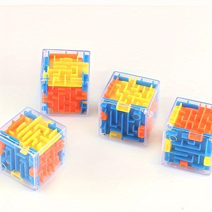 3D Cube Maze Cube Puzzle Maze Toy Universal Rolling Ball Game Maze Toy Education Six-sided Intelligence Puzzle Toy