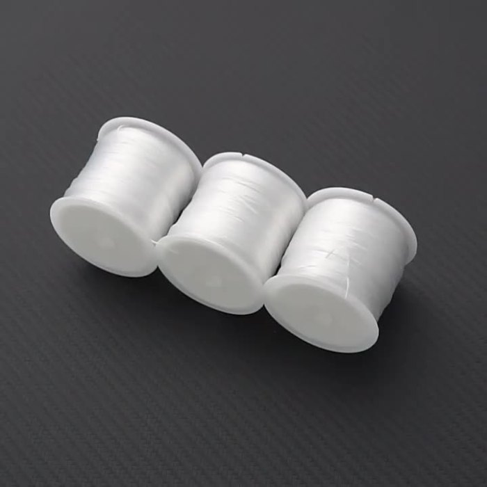 2pcs Elastic Bead Cord for Jewelry Making - Strong Stretchy Crystal String for Bracelets and Necklaces, Beading Supplies 10M Each