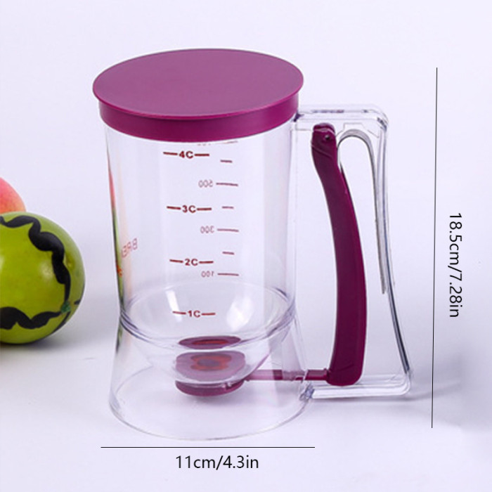 Precision Cupcake Batter Dispenser - Easy-Pour Funnel Design, Handheld Measuring Tool for Clean Baking & Decorating