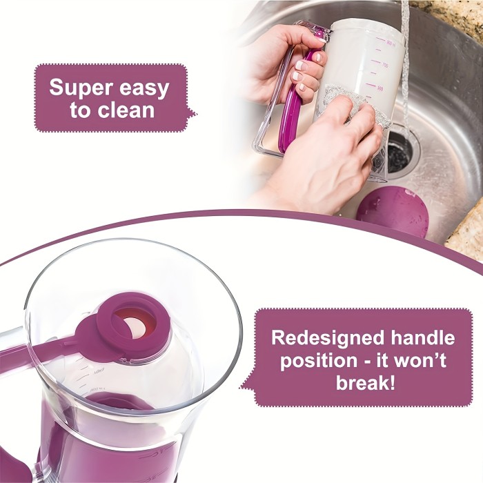 Precision Cupcake Batter Dispenser - Easy-Pour Funnel Design, Handheld Measuring Tool for Clean Baking & Decorating