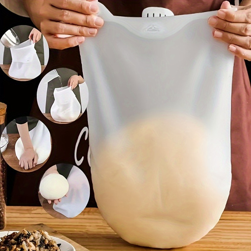 1pc Silicone Kneading Bag For Restaurant, Flour Mixing Bag, Multifunctional Dough Mixing Bag, Suitable For Bread, Pastry, Pizza, Corn Cake, Flour Mixing Bag, Storage Bag, Cooking Tool Eid Al-Adha Mubarak