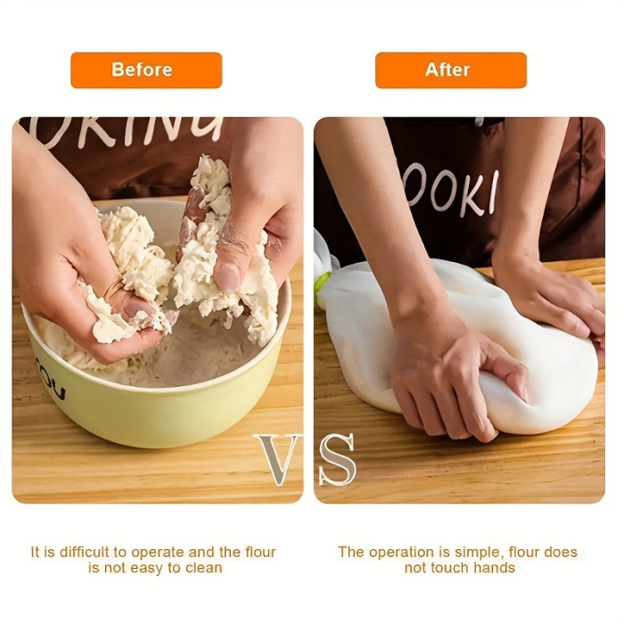 1pc Silicone Kneading Bag For Restaurant, Flour Mixing Bag, Multifunctional Dough Mixing Bag, Suitable For Bread, Pastry, Pizza, Corn Cake, Flour Mixing Bag, Storage Bag, Cooking Tool Eid Al-Adha Mubarak