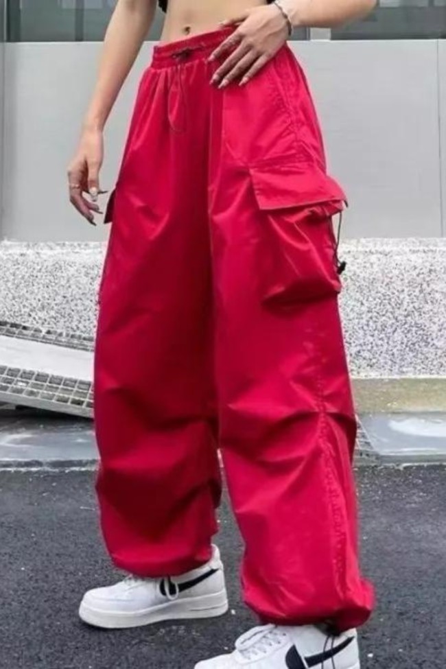 Women's elegant casual fashion loose high waist wide leg overalls pants
