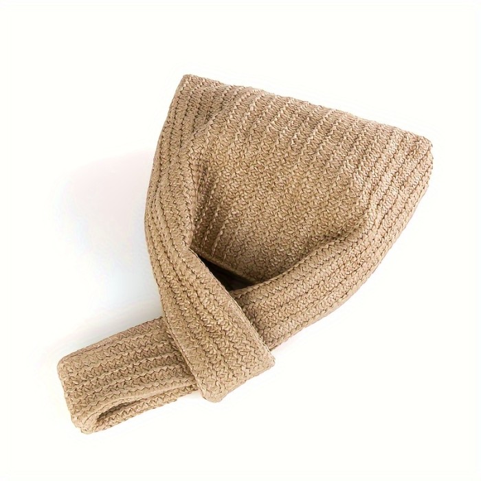 Women's Mini Casual Vacation Woven Handbag, Stylish Straw Daily Use Satchel Bag For Shopping