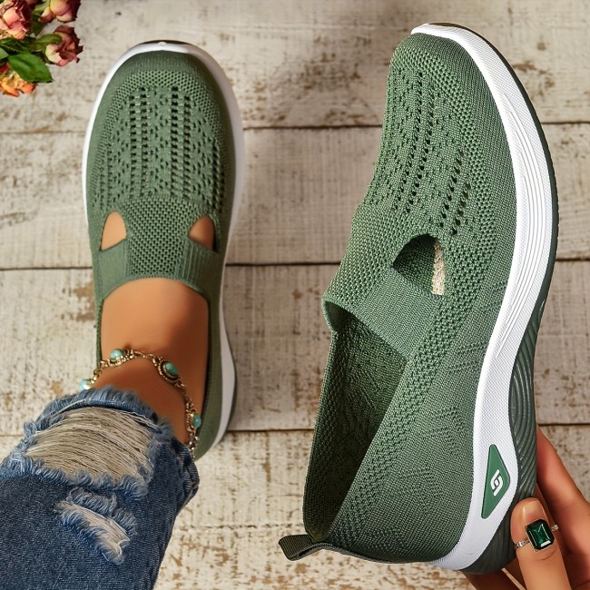 Comfortable Low-Top Fabric Sneakers - Breathable, Lightweight, Slip-On Walking Shoes with EVA Sole for All-Season Outdoor Activities - Solid Color, Plain Toe Design