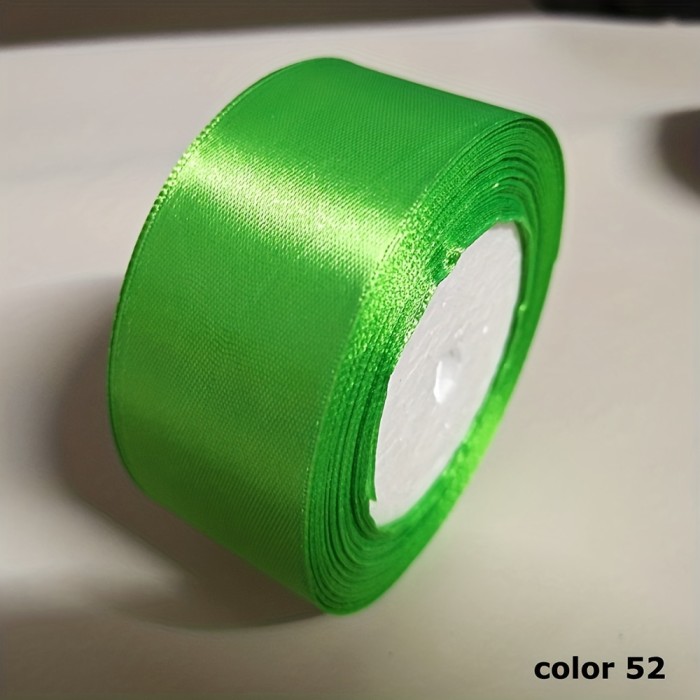 1 Roll 25 Yards Colored Satin Ribbon Rose Butterfly Bow Making Ribbon Cake Christmas Holiday Decoration Ribbon 4cm Wide