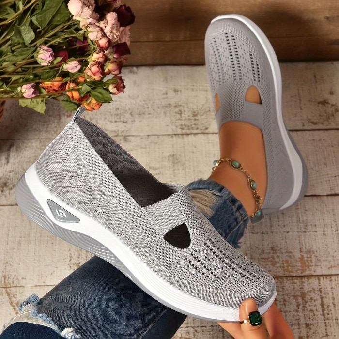 Comfortable Low-Top Fabric Sneakers - Breathable, Lightweight, Slip-On Walking Shoes with EVA Sole for All-Season Outdoor Activities - Solid Color, Plain Toe Design