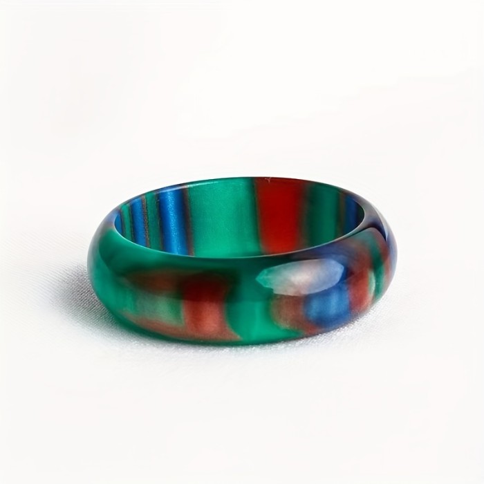 Boho Style Band Ring Rainbow Color Or Sunset Color Make Your Call Suitable For Men And Women Match Daily Outfits