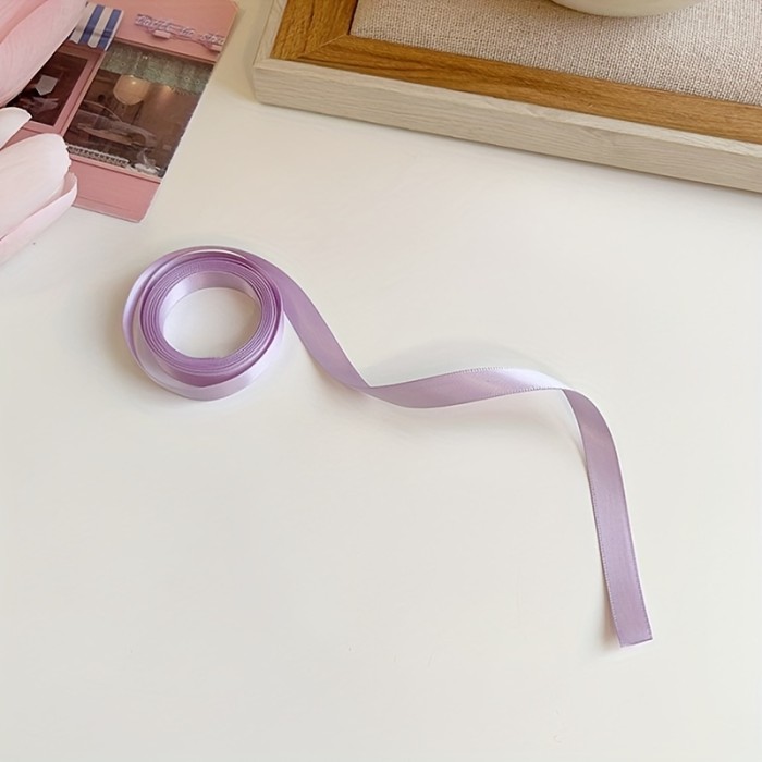 1pcs Candy Color Satin Ribbon Hair Tie - DIY Hair Accessory for a Chic and Elegant Look