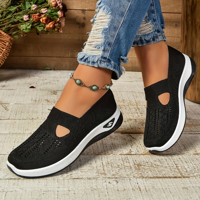 Comfortable Low-Top Fabric Sneakers - Breathable, Lightweight, Slip-On Walking Shoes with EVA Sole for All-Season Outdoor Activities - Solid Color, Plain Toe Design