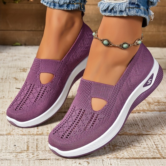 Comfortable Low-Top Fabric Sneakers - Breathable, Lightweight, Slip-On Walking Shoes with EVA Sole for All-Season Outdoor Activities - Solid Color, Plain Toe Design