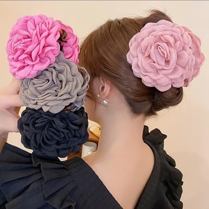 Big Rose Hair Clips Claw Clips Hair Accessories For Girls