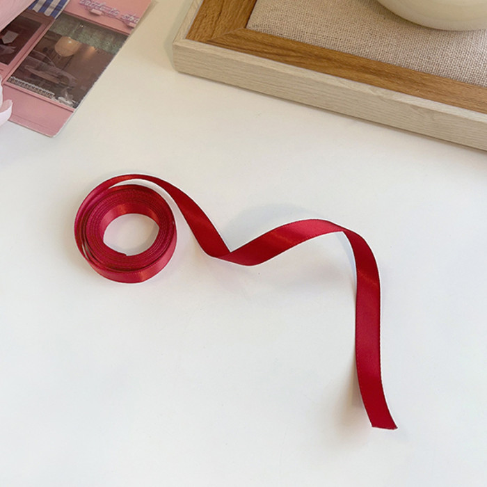 1pcs Candy Color Satin Ribbon Hair Tie - DIY Hair Accessory for a Chic and Elegant Look