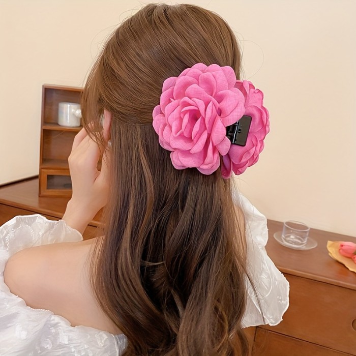 Big Rose Hair Clips Claw Clips Hair Accessories For Girls