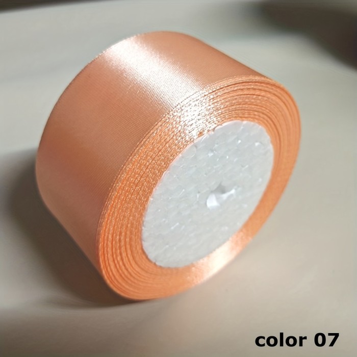 1 Roll 25 Yards Colored Satin Ribbon Rose Butterfly Bow Making Ribbon Cake Christmas Holiday Decoration Ribbon 4cm Wide