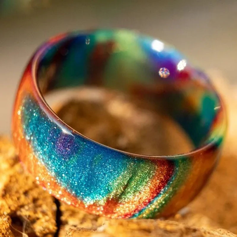 Boho Style Band Ring Rainbow Color Or Sunset Color Make Your Call Suitable For Men And Women Match Daily Outfits