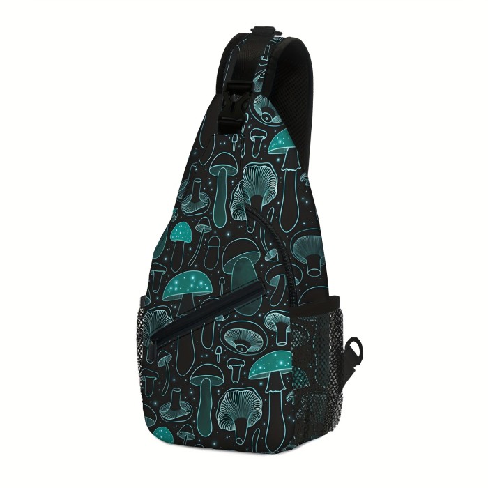 Mushroom Sling Backpack Messenger Bag Sling Bag Travel Hiking Shoulder Chest Bag Backpack