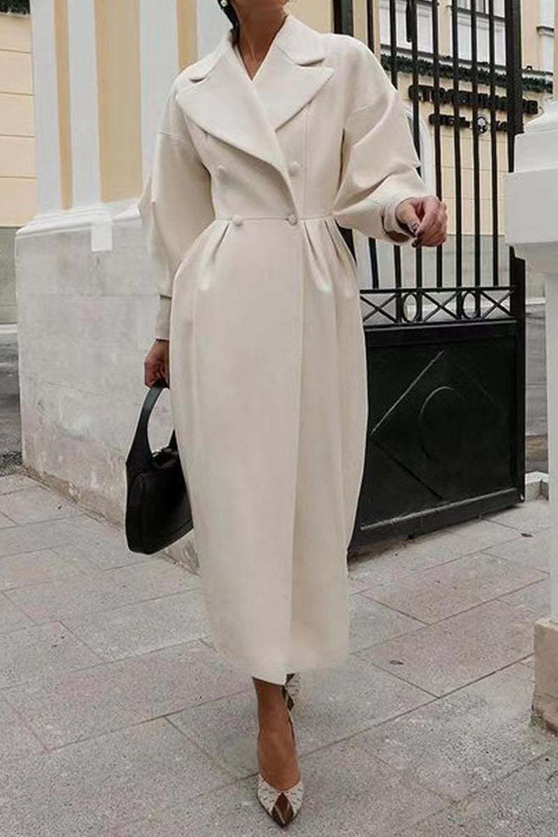 Fashion Solid Patchwork Turndown Collar Outerwear(9 colors) main image 1