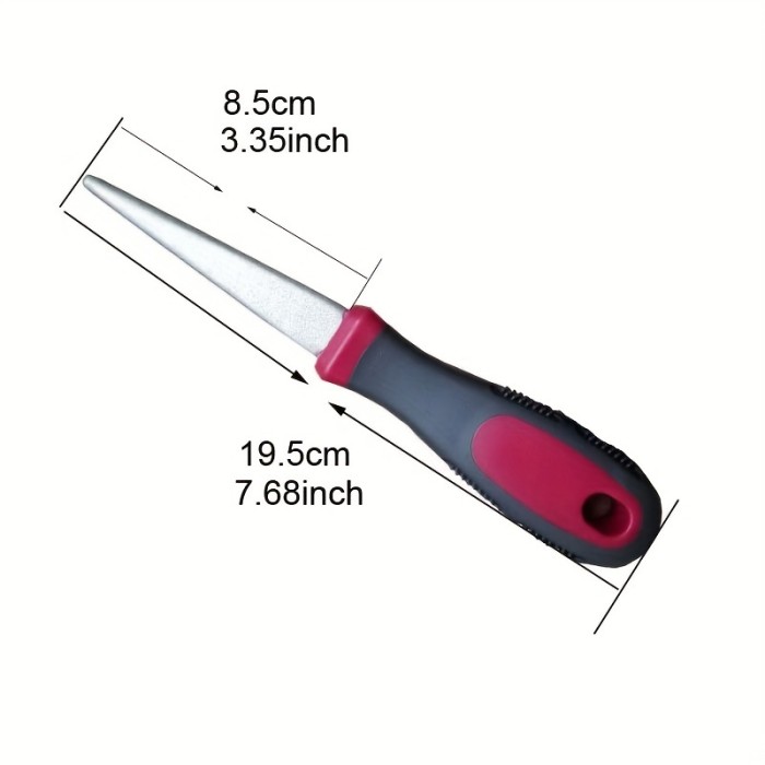 1pc Diamond Sharpening File For Scissors, Knives And Garden Tools, 2-Sided Flat And Curved