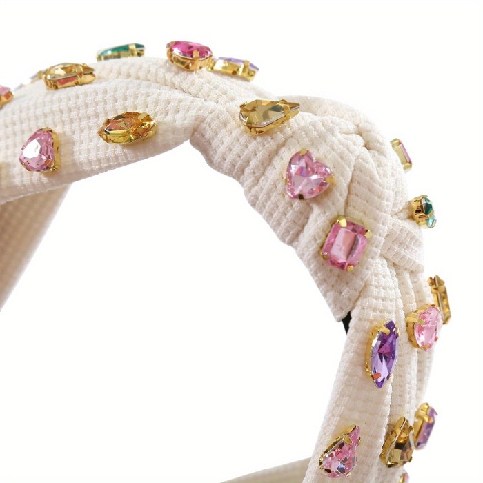 Crystal Hair Tie With Rhinestones, Simple And Elegant Hair Accessory For Women, Medium-sized Hair Bun Holder