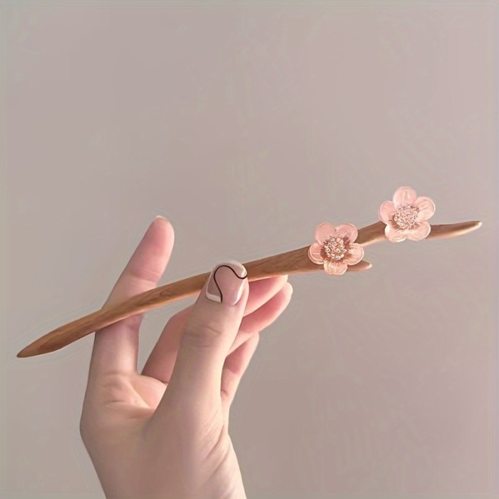 Cool Chinese Style Elegant National Hairpin, Mahogany Flower Induction Plate Hairpin