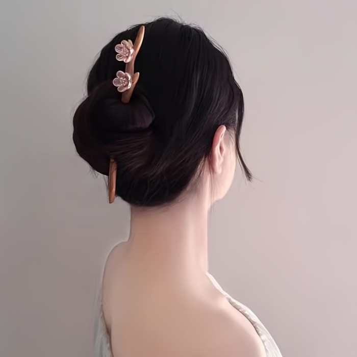 Cool Chinese Style Elegant National Hairpin, Mahogany Flower Induction Plate Hairpin