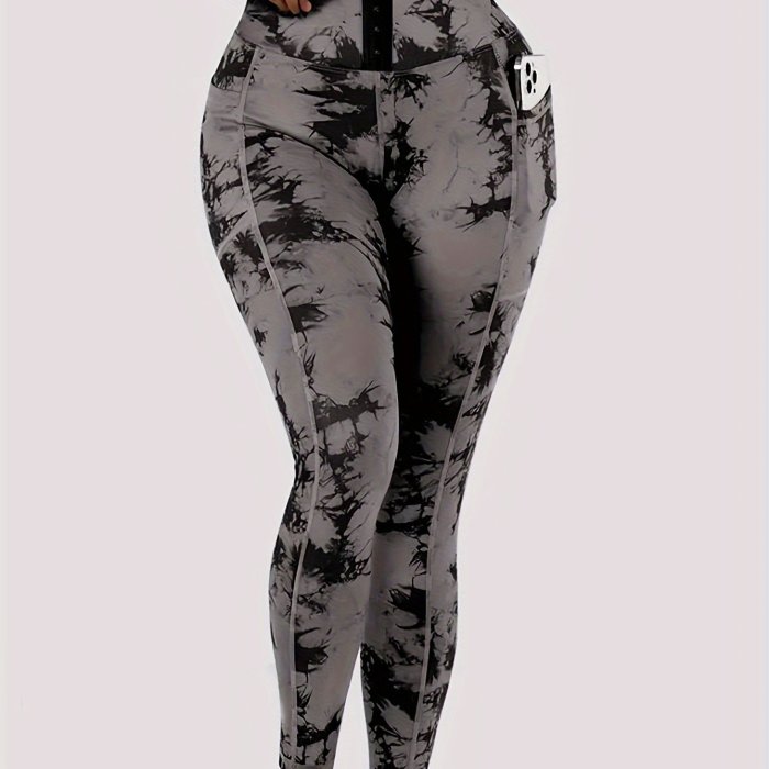 Tie Dye High Waist Yoga Leggings - Sculpting, Butt Lifting, Tummy Control, Moisture-Wicking, Four-Way Stretch Fitness Pants for Women - Wide Waistband, Comfortable, Sweat-Resistant, Perfect for Gym, Sports, Running, and Yoga Workout