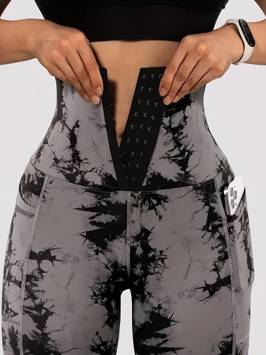 Tie Dye High Waist Yoga Leggings - Sculpting, Butt Lifting, Tummy Control, Moisture-Wicking, Four-Way Stretch Fitness Pants for Women - Wide Waistband, Comfortable, Sweat-Resistant, Perfect for Gym, Sports, Running, and Yoga Workout