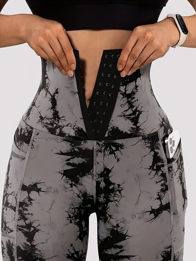 Tie Dye High Waist Yoga Leggings - Sculpting, Butt Lifting, Tummy Control, Moisture-Wicking, Four-Way Stretch Fitness Pants for Women - Wide Waistband, Comfortable, Sweat-Resistant, Perfect for Gym, Sports, Running, and Yoga Workout