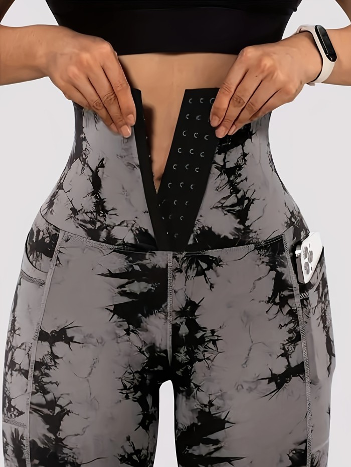 Tie Dye High Waist Yoga Leggings - Sculpting, Butt Lifting, Tummy Control, Moisture-Wicking, Four-Way Stretch Fitness Pants for Women - Wide Waistband, Comfortable, Sweat-Resistant, Perfect for Gym, Sports, Running, and Yoga Workout