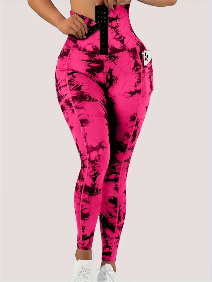 Tie Dye High Waist Yoga Leggings - Sculpting, Butt Lifting, Tummy Control, Moisture-Wicking, Four-Way Stretch Fitness Pants for Women - Wide Waistband, Comfortable, Sweat-Resistant, Perfect for Gym, Sports, Running, and Yoga Workout