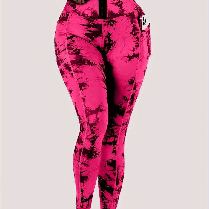 Tie Dye High Waist Yoga Leggings - Sculpting, Butt Lifting, Tummy Control, Moisture-Wicking, Four-Way Stretch Fitness Pants for Women - Wide Waistband, Comfortable, Sweat-Resistant, Perfect for Gym, Sports, Running, and Yoga Workout