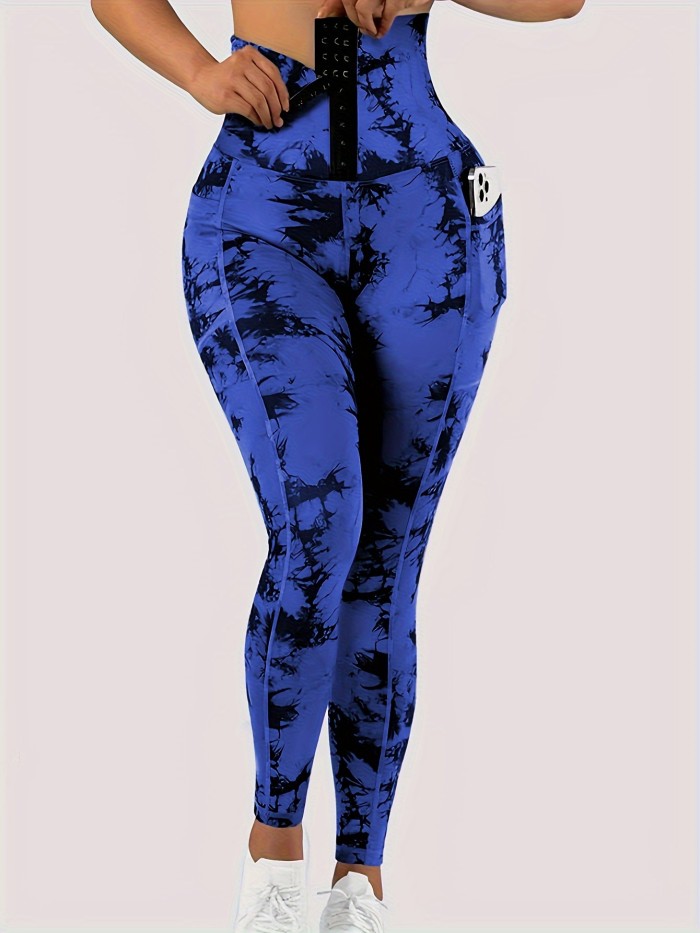 Tie Dye High Waist Yoga Leggings - Sculpting, Butt Lifting, Tummy Control, Moisture-Wicking, Four-Way Stretch Fitness Pants for Women - Wide Waistband, Comfortable, Sweat-Resistant, Perfect for Gym, Sports, Running, and Yoga Workout