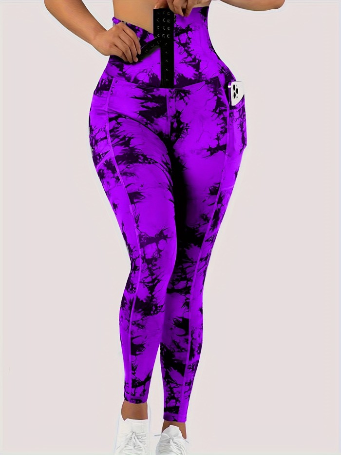 Tie Dye High Waist Yoga Leggings - Sculpting, Butt Lifting, Tummy Control, Moisture-Wicking, Four-Way Stretch Fitness Pants for Women - Wide Waistband, Comfortable, Sweat-Resistant, Perfect for Gym, Sports, Running, and Yoga Workout