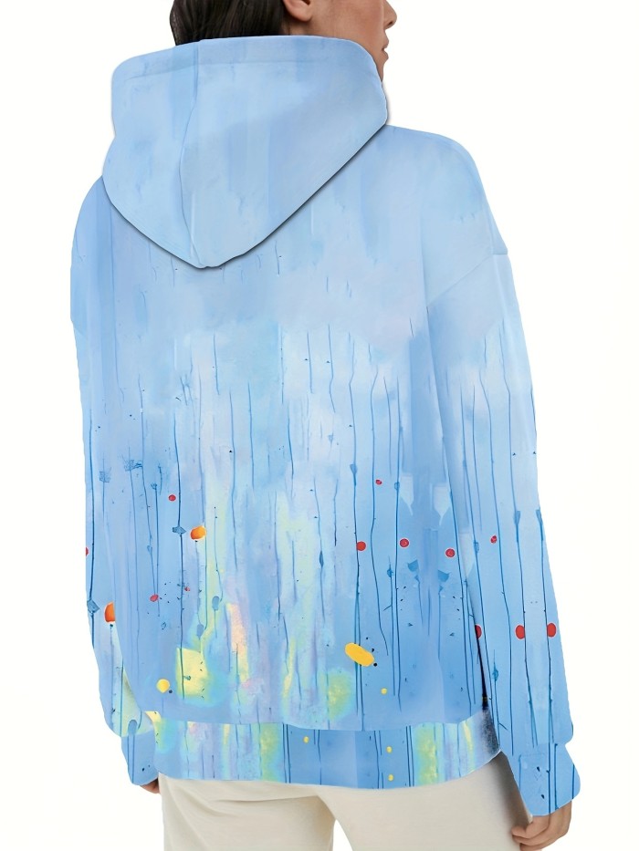 Stylish Cartoon Dog Print Hoodie - Women's Casual Long Sleeve Sweatshirt for Daily Wear - Soft, Cozy, and Comfortable Clothing for Ladies