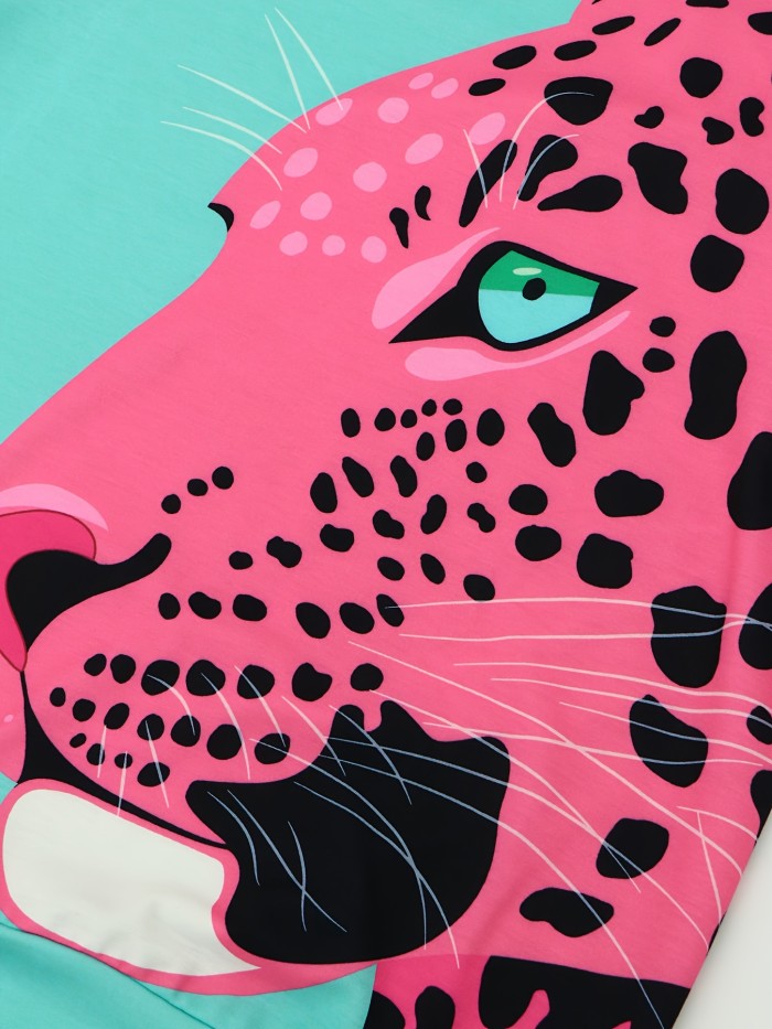 Wildly Stylish Cheetah Print Sweatshirt - Fashionable Long Sleeve Crew Neck Pullover - Lightweight & Warm, Perfect for Fall & Winter - Womens Clothing