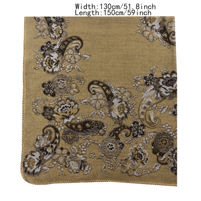 Vintage Jacquard Shawl Poncho, Elegant Casual Long Winter Warm Wrap, Trendy Blanket Scarf