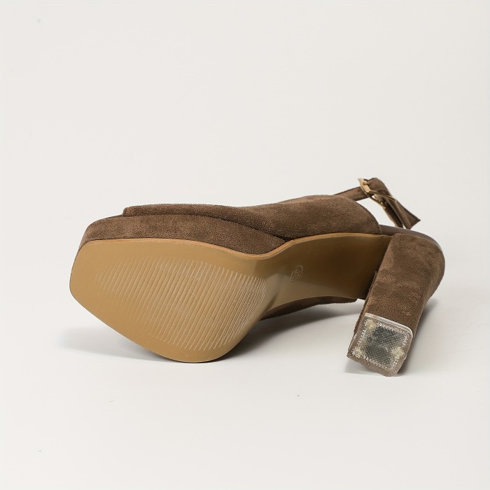 Spring And Summer New Ultra-high Heel Sandals, Women's Waterproof Platform Thick Heel Sandals