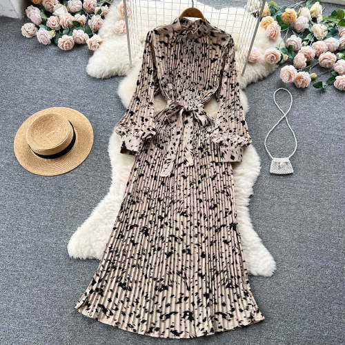 Hazel Pleated dress(4 Colors)