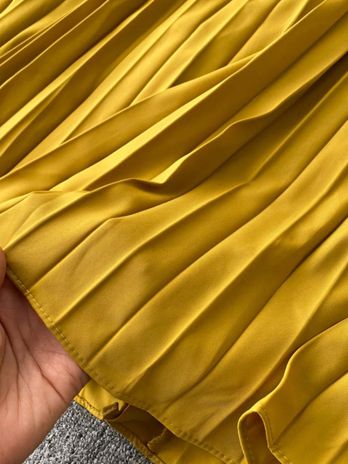 Pleatzoid dress (7 colors)