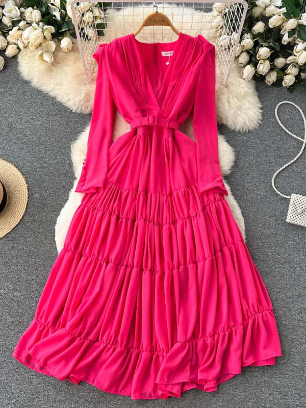 Basma ruffled dress