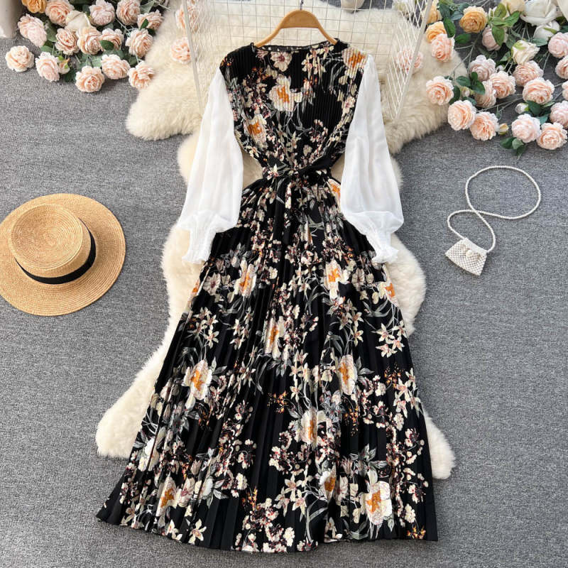 Raameen Pleated Dress (10 colors)