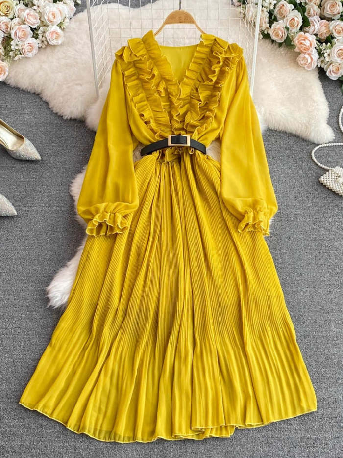 Aaliyah Pleated Dress(6 Colors)