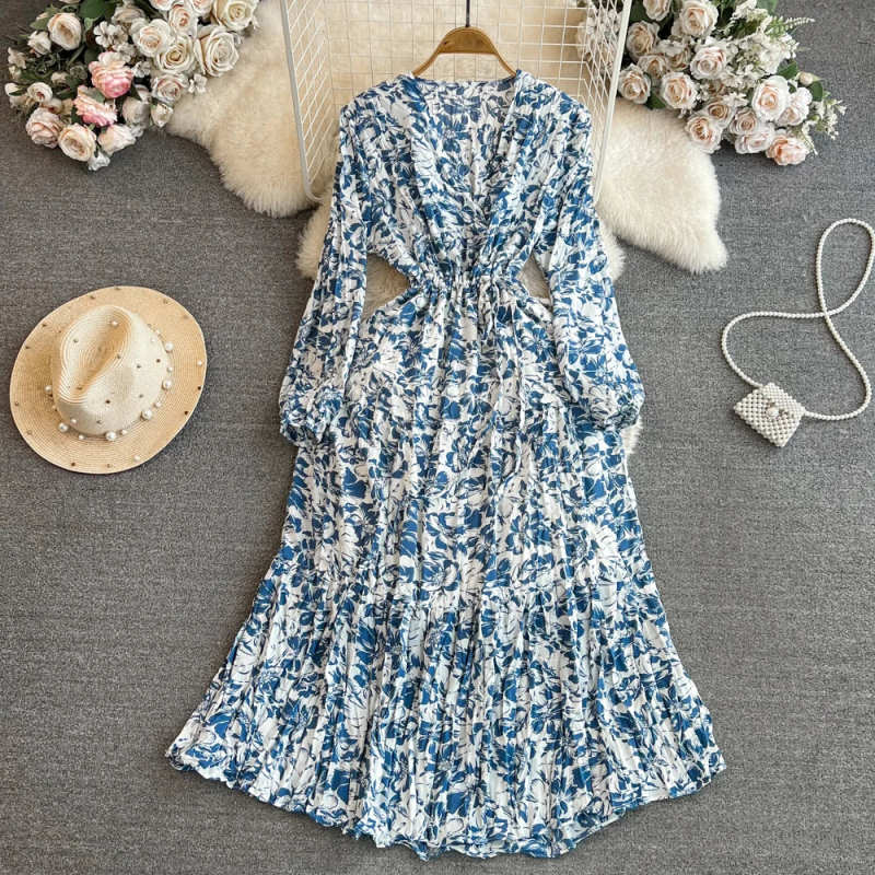 Rebecca Floral Draped Dress(9 Colors)