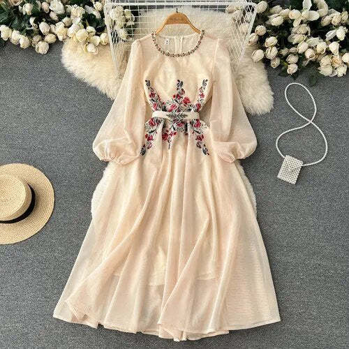 Shazma Beaded Embroidered Dress(4 Colors)