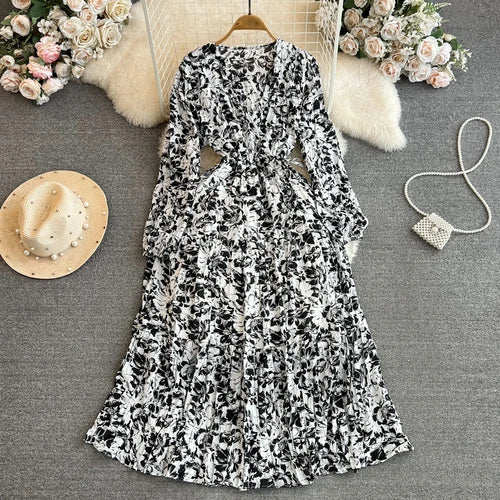 Rebecca Floral Draped Dress(9 Colors)