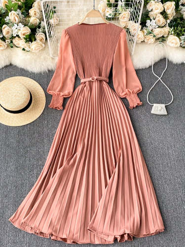 Pleatzoid dress (7 colors)